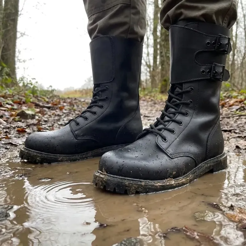 Rangers cuir noir homme - Semelle Goodyear® - DCA France