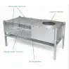Cage d'élevage pour poussins et cailles 101x46x56 cm