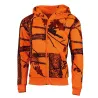 Sweat à capuche zippé Treeland camouflage fluo
