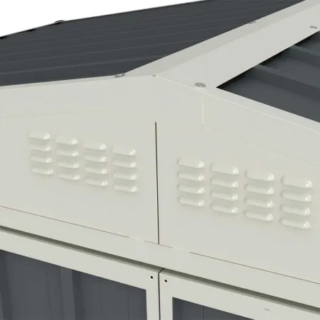 Abri de jardin Durance acier - 2 portes 4,29m²