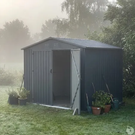 Abri de jardin Durance acier - 2 portes 4,29m²