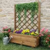 Lot de 2 jardinières treillis en bois traité autoclave