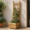 Lot de 2 jardinières treillis en bois traité autoclave