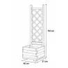 Lot de 2 jardinières treillis en bois traité autoclave