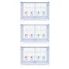 3 cages empilables pour oiseaux avec accessoires inclus