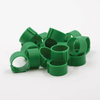 Bagues à clip éco Ø18mm vert foncé - Lot de 50