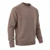Pull laine col rond marron - Confort & style