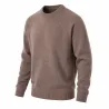 Pull laine col rond marron - Confort & style