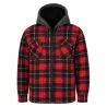 Chemise sherpa capuche 4 poches marron/rouge M à 3XL