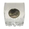 Lot de 6 verres à whisky 30 cl motif gibier en étain