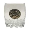 Lot de 6 verres à whisky 30 cl motif gibier en étain