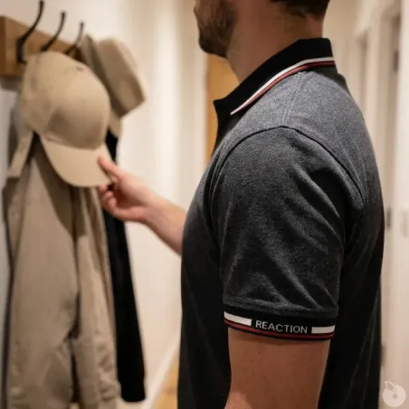 Polo LORD gris chiné - Confort & style pour éleveurs S-3XL