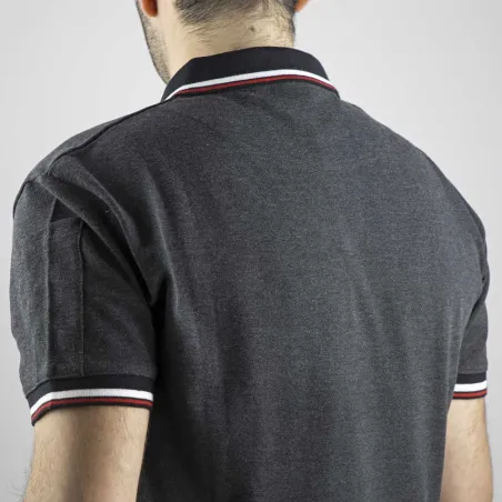 Polo LORD gris chiné - Confort & style pour éleveurs S-3XL