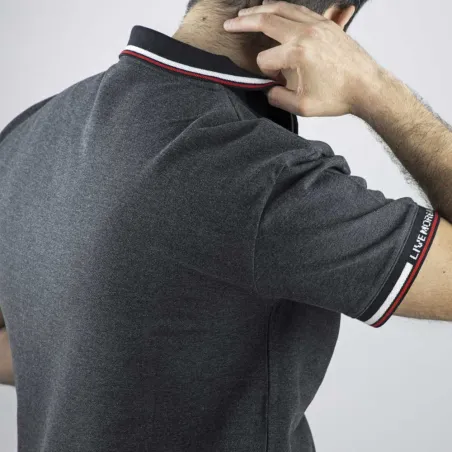 Polo LORD gris chiné - Confort & style pour éleveurs S-3XL