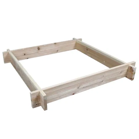 Kit 3 carrés potagers en sapin avec géotextile