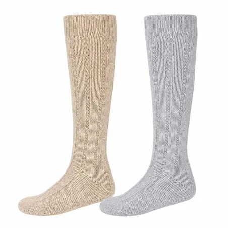 Lot de 2 paires de mi-bas chinés chasse