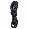 Longe réfléchissante 10m nylon - Noir avec mousqueton sécurité