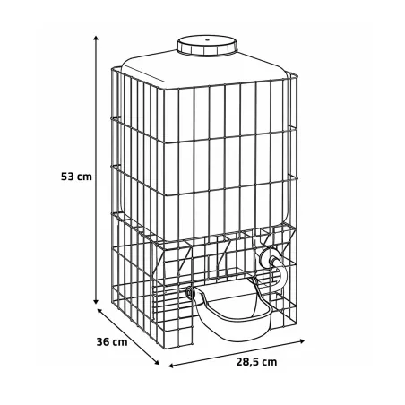 Abreuvoir auto Gaun 20L - Hydratation durable volailles et petits animaux