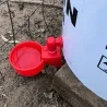 5 abreuvoirs bol rouge pour bidon volailles