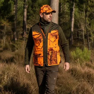 Gilet chasse Classy camo vert/orange S-4XL