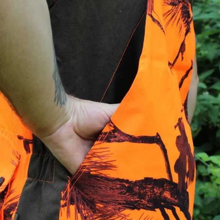 Gilet chasse Classy camo vert/orange S-4XL