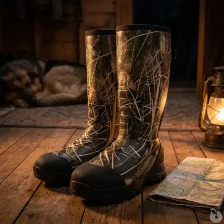 Bottes chasse camo roseaux Thinsulate 800g étanches EVA
