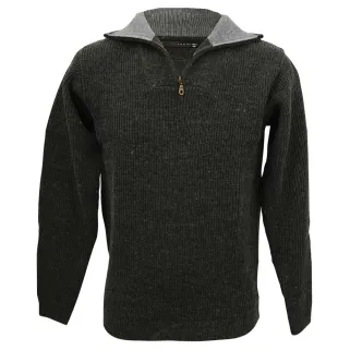 Pull col camionneur gris anthracite pour éleveurs