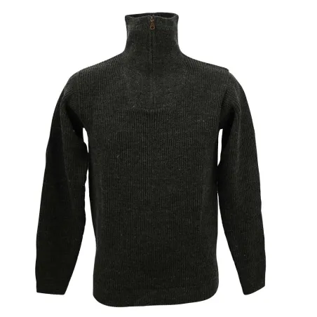 Pull col camionneur gris anthracite pour éleveurs