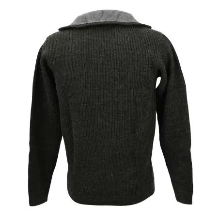 Pull col camionneur gris anthracite pour éleveurs