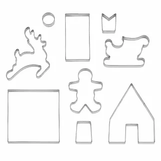 Kit 9 emporte-pièces Noël 3D - Formes festives maison