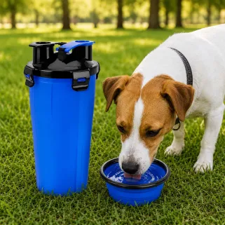 Set gamelles chien polypropylène tasse + bol 120x230mm
