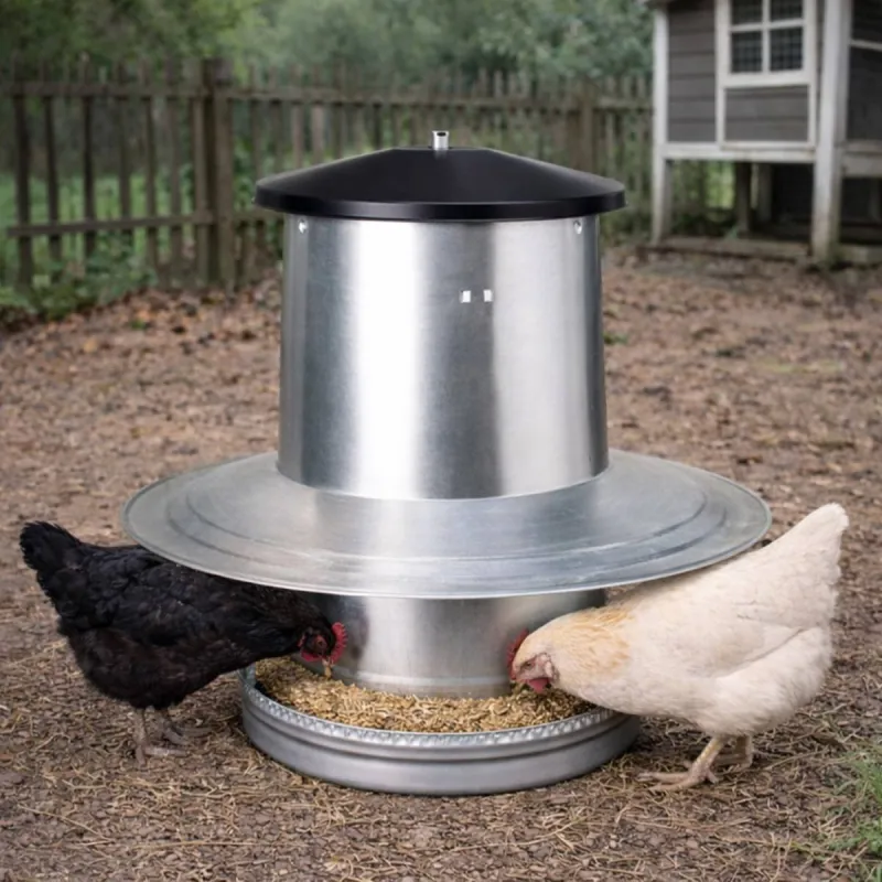 Couvercle anti-pluie pour mangeoire volaille 18kg galva
