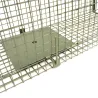 Piège à fauves pliable 2 entrées 100x30x35cm maille acier