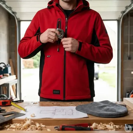 Veste Softshell Trystan Homme - Noir/Rouge Herock®