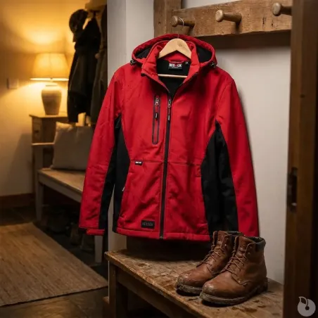 Veste Softshell Trystan Homme - Noir/Rouge Herock®