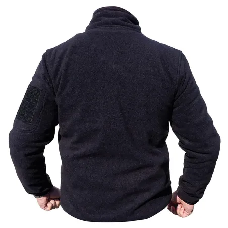 Blouson polaire homme noir - Col montant - 390g/m²