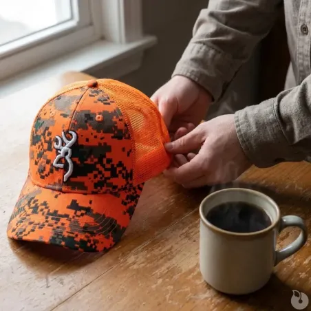Casquette chasse Browning Digi Blaze orange/noir