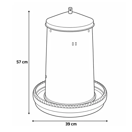 Mangeoire volaille galvanisée 18 kg - Résistante et réglable