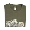 T-shirt chasse Bartavel® kaki motif sangliers