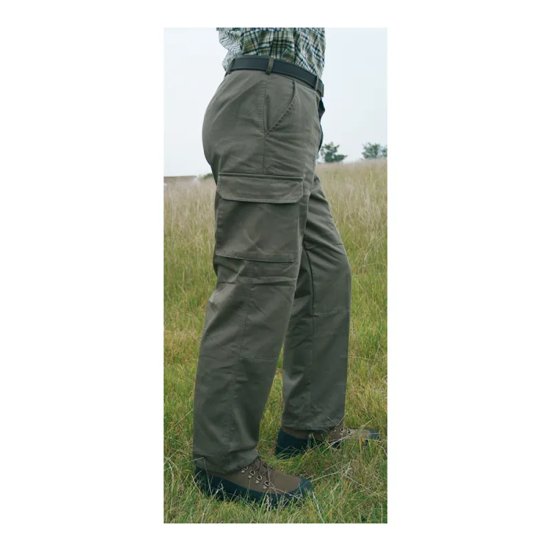 Pantalon treillis M64 résistant kaki 4 poches coton