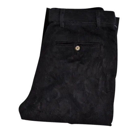 Pantalon noir velours côtelé extensible pour extérieur