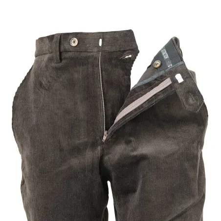 Pantalon noir velours côtelé extensible pour extérieur