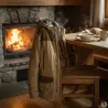 Veste Rambouillet chaude et imperméable marron XL-3XL
