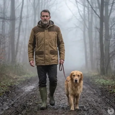 Veste Rambouillet chaude et imperméable marron XL-3XL