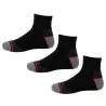 Lot 3 paires chaussettes sécurité courtes - Noir/gris