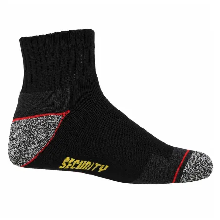 Lot 3 paires chaussettes sécurité courtes - Noir/gris