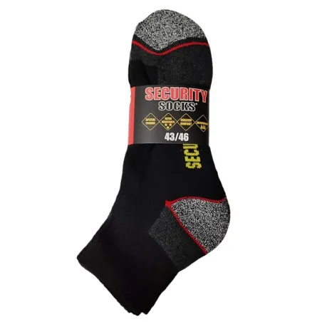 Lot 3 paires chaussettes sécurité courtes - Noir/gris