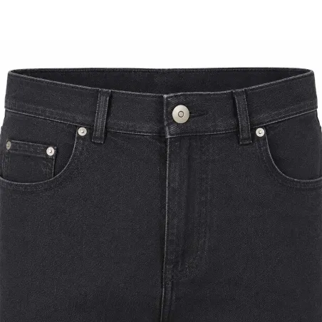 Jean droit noir extensible - 40 à 54 - robuste et confort