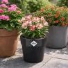 Pot Elho Ø22cm noir recyclé avec réservoir d'eau intégré