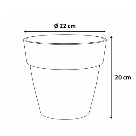 Pot Elho Ø22cm noir recyclé avec réservoir d'eau intégré